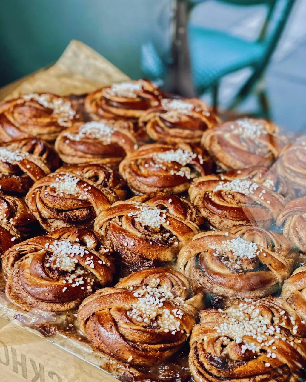 Swedish cinnamon buns served at a Stockholm café